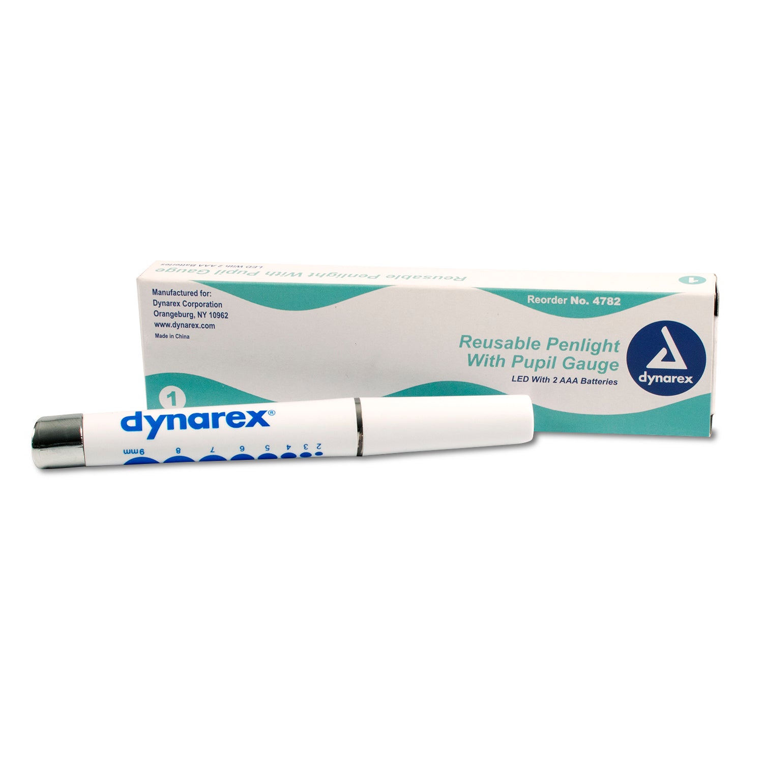 Reusable Penlight with Pupil Gauge, LED with 2 AAA Batteries