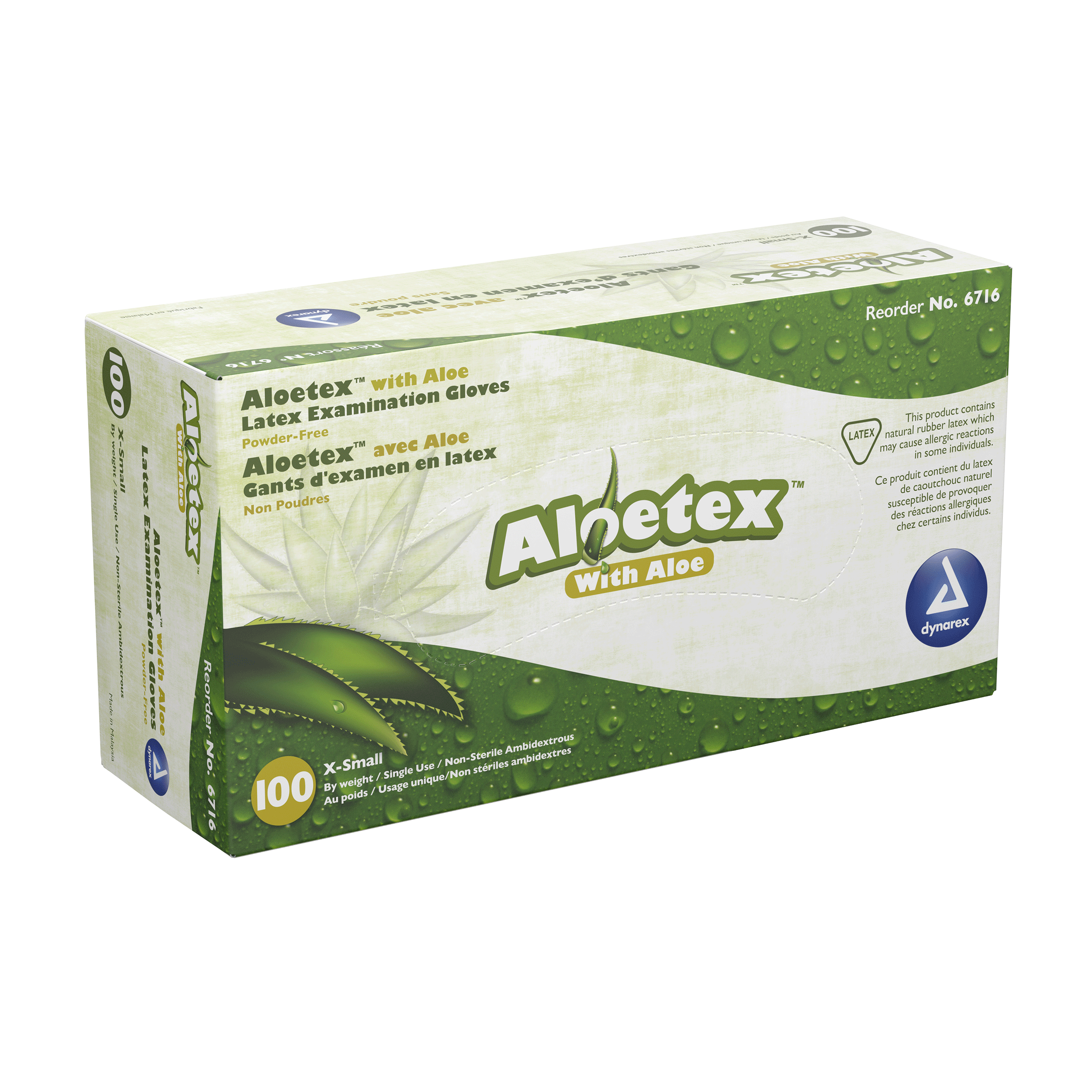 AloeTex Latex Gloves w/ Aloe
