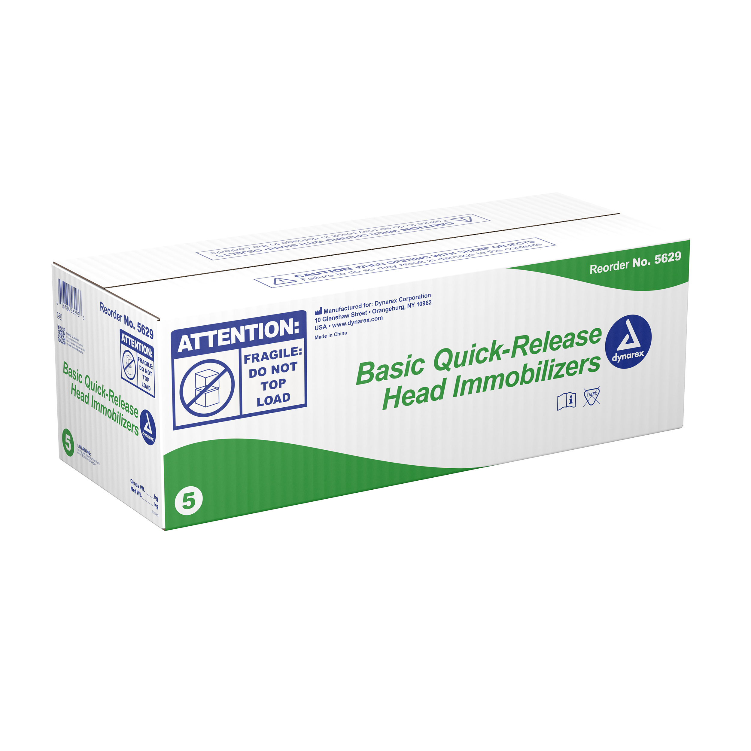 Basic Quick-Release Head Immobilizer, White, 5/cs