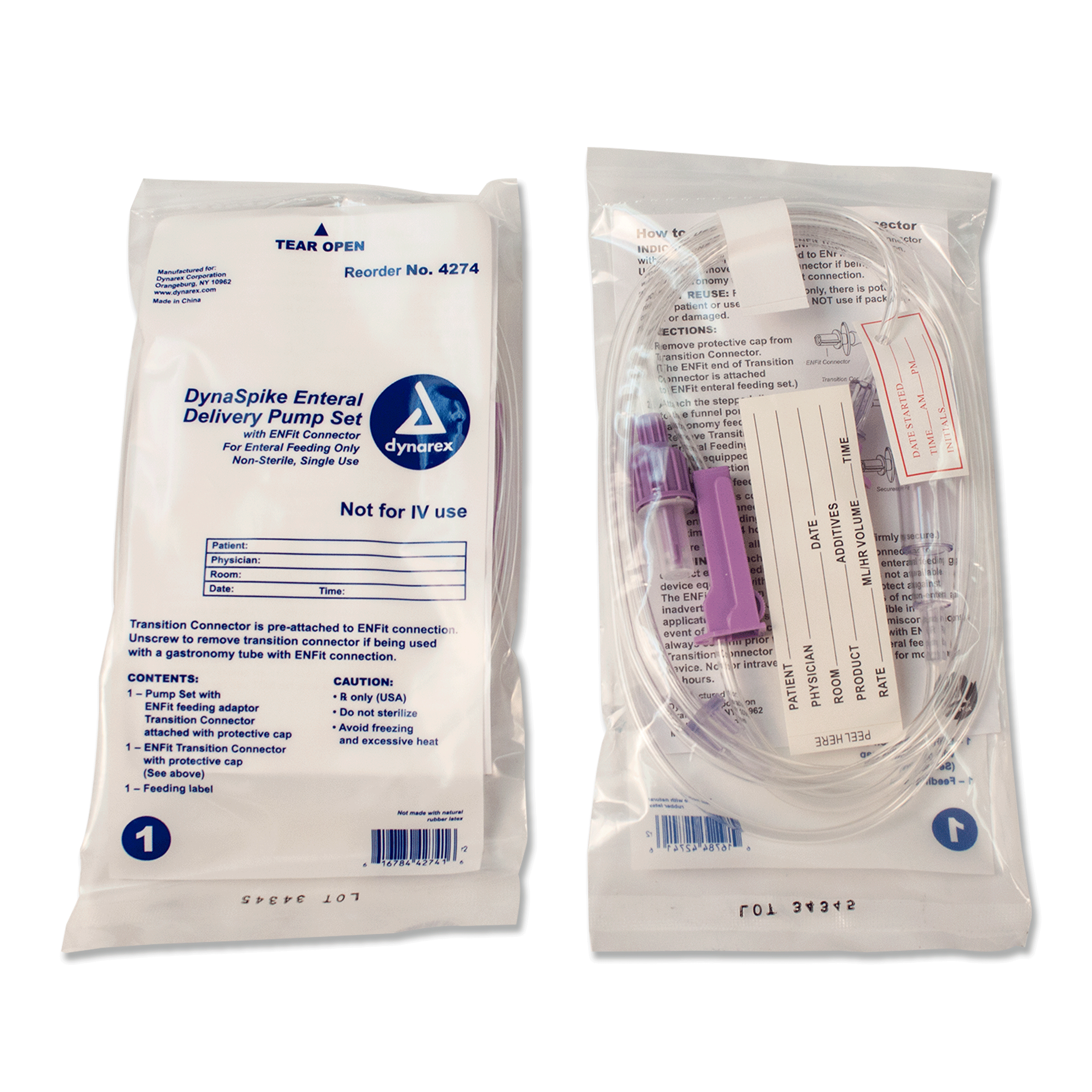 DynaSpike Enteral Delivery Pump Set - w/ ENFit connector