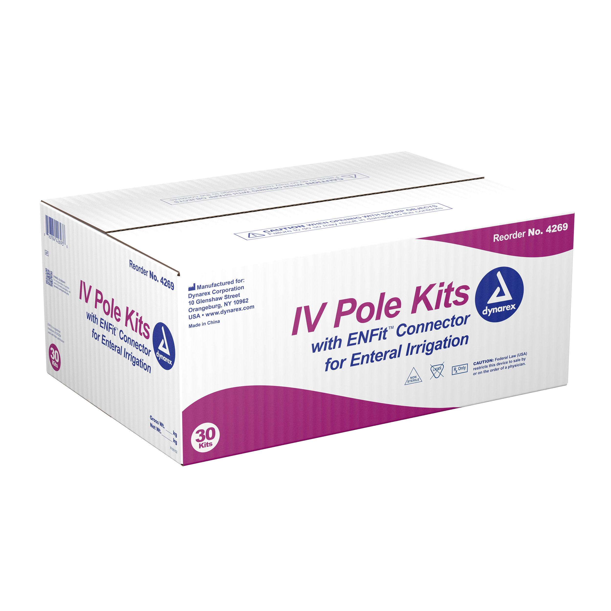 IV Pole Kit - Enteral Irrigation w/ ENFit Connector