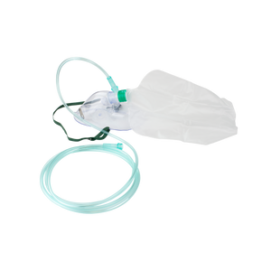 Non-Rebreather Elongated Mask w/ Safety Vent, 7ft. (2.1 m) Tubing with Standard Connector