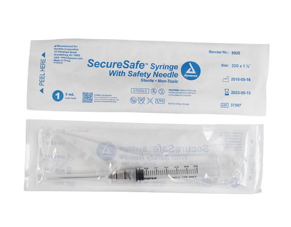 SecureSafe Syringe w/ Safety Needle