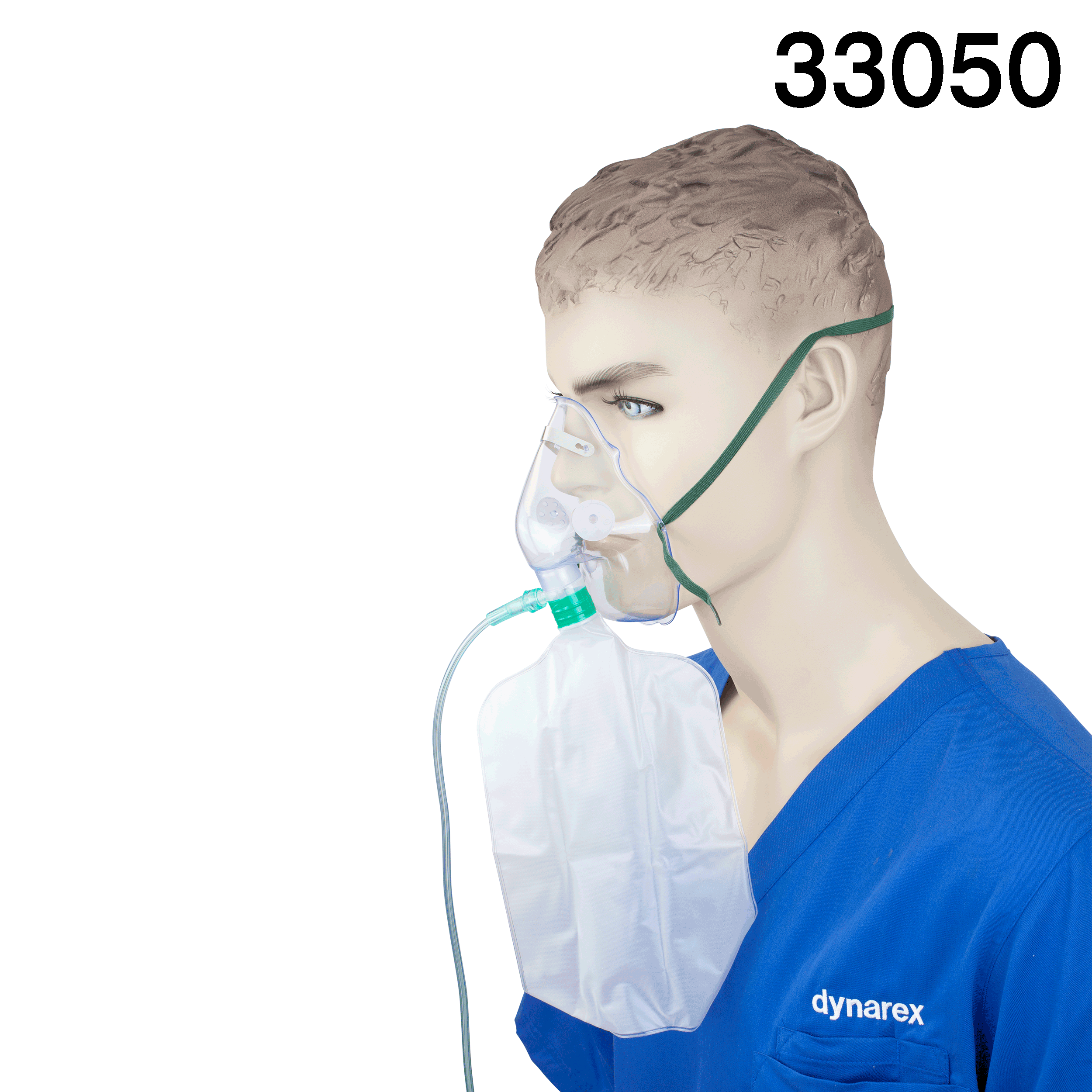 Non-Rebreather Elongated Mask w/ Safety Vent, 7ft. (2.1 m) Tubing with Standard Connector