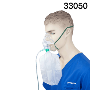 Non-Rebreather Elongated Mask w/ Safety Vent, 7ft. (2.1 m) Tubing with Standard Connector
