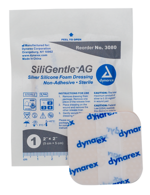 SiliGentle AG - Silver Silicone Foam Dressing