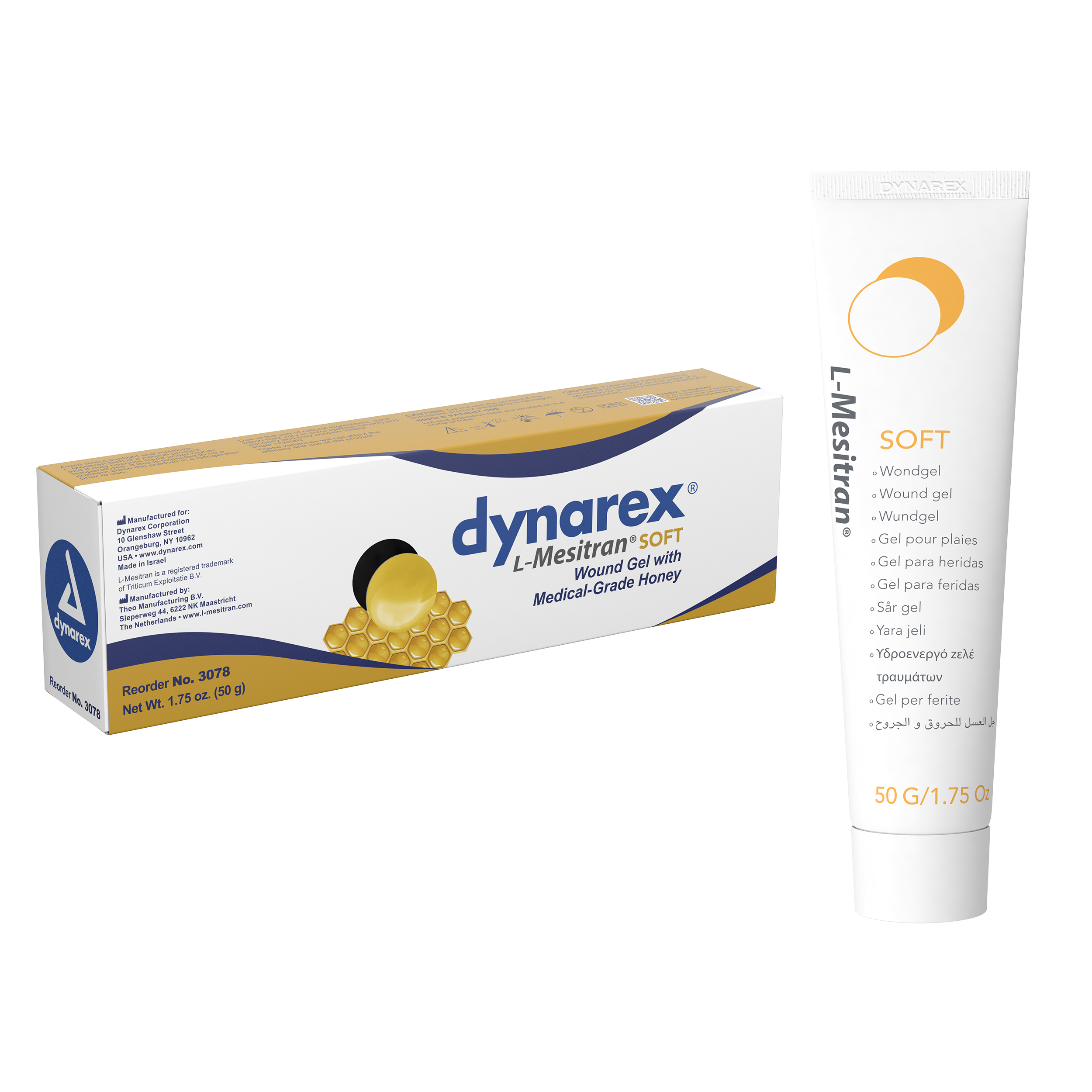 Dynarex L-Mesitran Soft Wound Gel with Medical Grade Honey - 24/cs